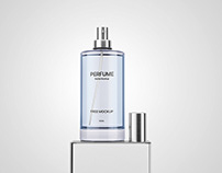 Free Clear Perfume Bottle Mockup