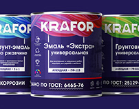 Label can rebranding for enamels and paints KRAFOR