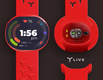 Y live wearable health and fitness tracker + UI and app