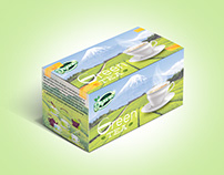 Tea box packaging design.