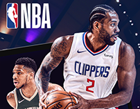 NBA League Pass Landing Page and Banner Designs