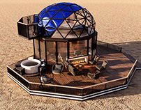 glamping pod geodesic dome PETRA