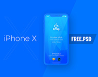 Free PSD iPhone X App Mockup
