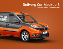 Fiat Doblo Delivery Car Mockup