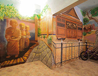 Thailand Theme Painting in Lobby for family