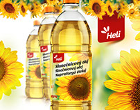 Sunflower oil packaging label