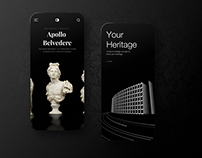 museum mobile app dark mode ui ux