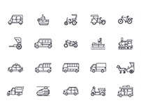 Asian Transportation Icons