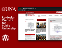 UNA / Rediseño de sitio web de una universidad
