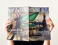 Femme Rouge & Homme Bleu Magazine Cover and Inserts