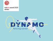 Dynamo Fencing Center brand identity