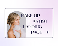 Landing page for make-up artist