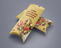 Paper Pillow Box Packaging Mockup