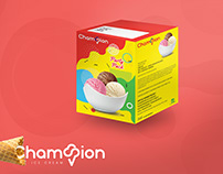 Champion Ice Cream | packaging Design