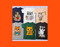 Cute Cats T-Shirt Designs