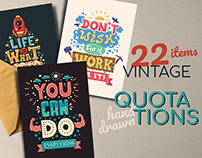 Hand-Drawn Vintage Quotations