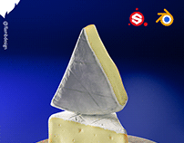 3D Brie cheese