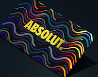 Retro Foil Business Cards for Absolut