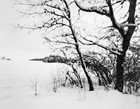 Calm winter pinhole photographs
