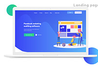 Landing page for marketing software