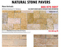 Natural Stone Pavers 1 Page Sale Sheet