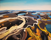 Icelandic Landscapes Acrylic Paintings