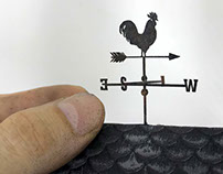 Miniature Rooster Weathervane