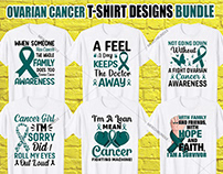 Ovarian Cancer T Shirt Design Bundle