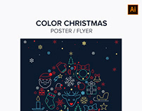 Color Christmas Poster / Flyer Template