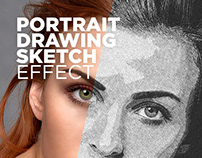 Free Photoshop Actions Portrait Drawing Sketch Effect