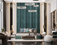 Luxury master bedroom design in ksa