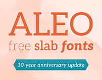 Aleo • 10-year anniversary • free font family