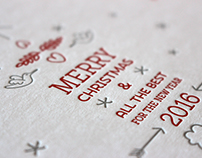 Letterpress Christmas Card 