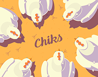 Chickens Animated Illustration for Dribbble Invitation