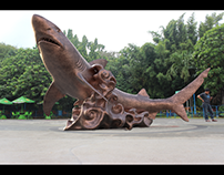 Ancol Seaworld Shark Sculpture Design