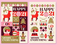 Xmas cards, Gift wraps + Free colouring pages