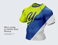 Men's Jersey on Athletic Body Mockup