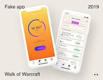 Walk of Warcraft iOS app design
