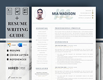 Simple and Clean CV Format with Photo for Word & Pages
