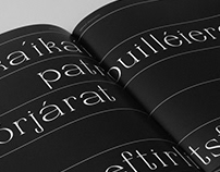Darlana variable typeface & specimen