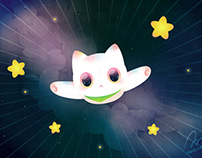 Flying cat - Adobe Illustrator on the iPad