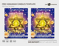 Free Hanukkah Candles Flyer Template