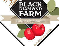 Porter's Pommeau illustration and label design