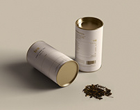 Cylinder Tea Tin Mockup
