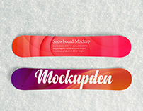 Free Snowboard Mockup PSD Template