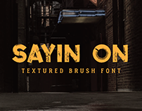 Sayin On – Textured Font