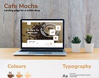 Landing page for a coffee shop