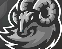 Derby Esports (c) Ram Mascot Logo Design