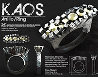 Kaos Silver and Swarovski gems ring - Finalist CEDIJ