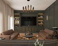 Masculine Interior Design for a private villa